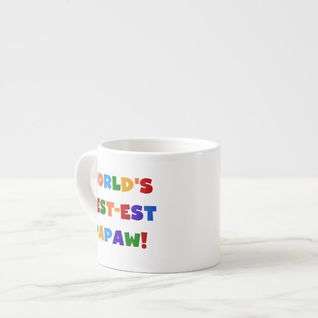 Helle Farben Die besten Papaw Tshirts und Geschenk Espressotasse (Vorderseite Links)