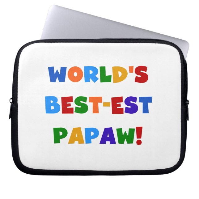 Helle Farben Die besten Papaw Tshirts und Geschenk Laptopschutzhülle (Vorderseite)