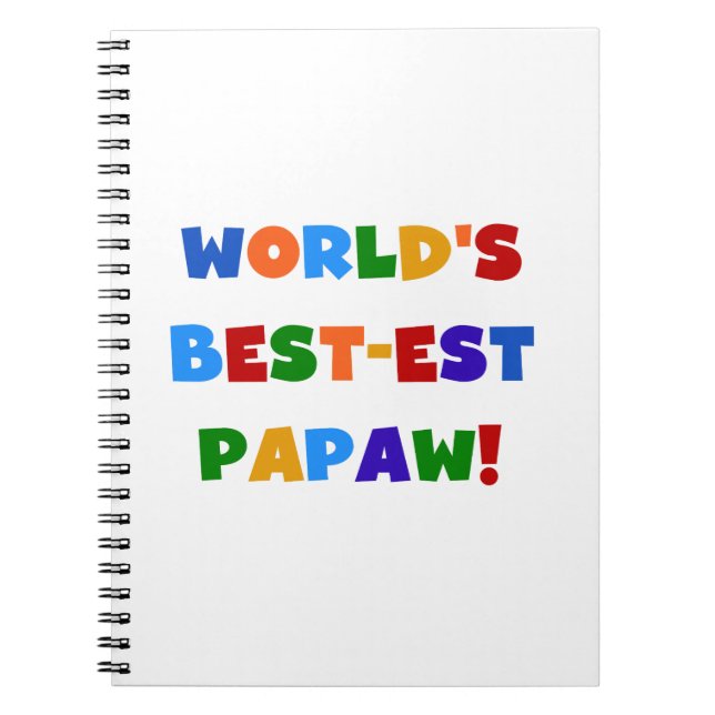 Helle Farben Die besten Papaw Tshirts und Geschenk Notizblock (Vorderseite)