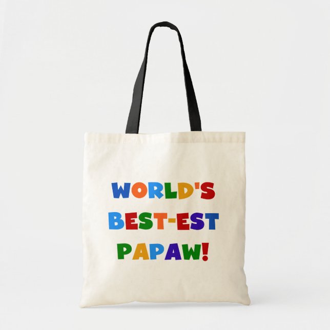 Helle Farben Die besten Papaw Tshirts und Geschenk Tragetasche (Vorne)