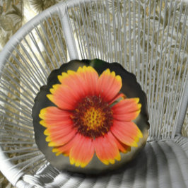 Helle Farben Gaillardia Sunflower Rundes Kissen