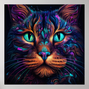 Helle Farben Katzenwand Poster drucken