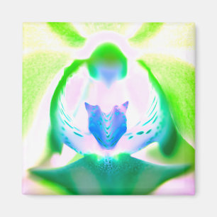 Helle Farben Orchid Design Magnet