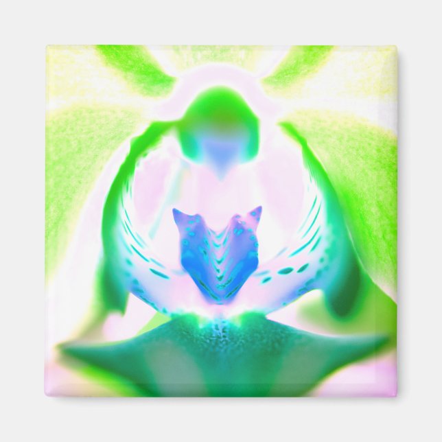 Helle Farben Orchid Design Magnet (Vorne)