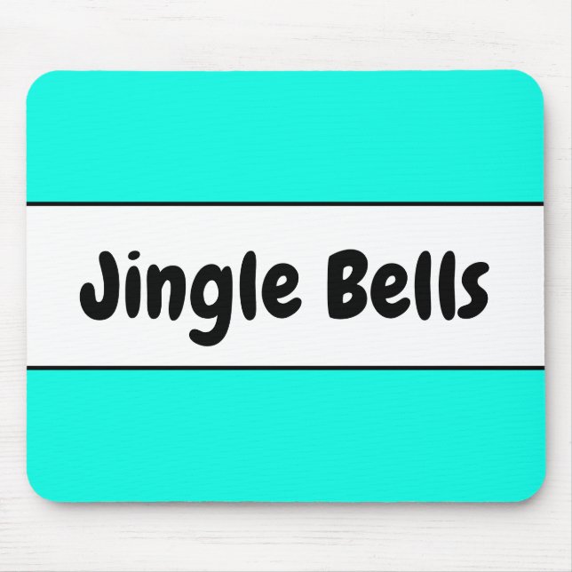 Helle Farben Spaß Aqua Holiday "Jingle Bells" Mousepad (Vorne)