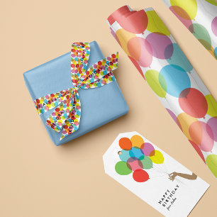 Helle, farbenfrohe Bollwerke zum Geburtstag mit Te Satinband