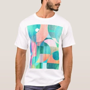 Helle, farbenfrohe geometrische Abstraktion T-Shirt