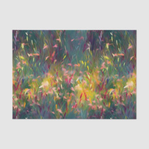 Helle, farbenfrohe, impressionistische Wildblumen Seidenpapier