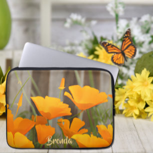 Helle farbenfrohe kalifornische Poppies Personalis Laptopschutzhülle