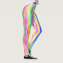 Helle farbenfrohe moderne gestreifte Yoga Capri