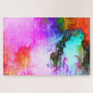 Helle, farbenfrohe rosa Abstrakte Kunst