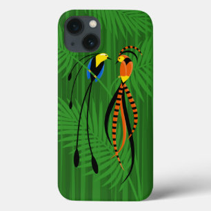 Helle farbenfrohe Vögel des Paradieses Dunkel Case-Mate iPhone Hülle