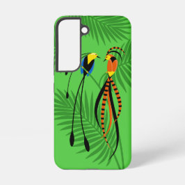Helle, farbenfrohe Vögel des Paradieses Samsung Galaxy Hülle