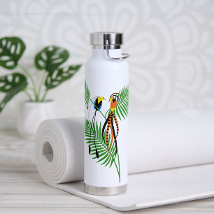 Helle, farbenfrohe Vögel des Paradieses Trinkflasche