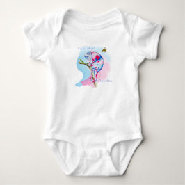 Helle, farbenfrohe Wasserfarbe Chamäleon und Biene Baby Strampler