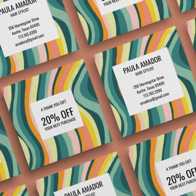 Helle, farbenfrohe Wellenbrecher handgefertigt Chi Rabattkarte (Von Creator hochgeladen)