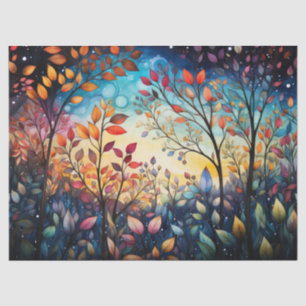 Helle, farbenfrohe, wunderliche Herbstblätter-Deco Seidenpapier