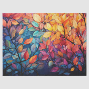 Helle, farbenfrohe, wunderliche Herbstblätter-Deco Seidenpapier