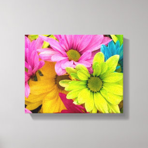 HELLE, FARBHAFTE BLUME LEINWANDDRUCK