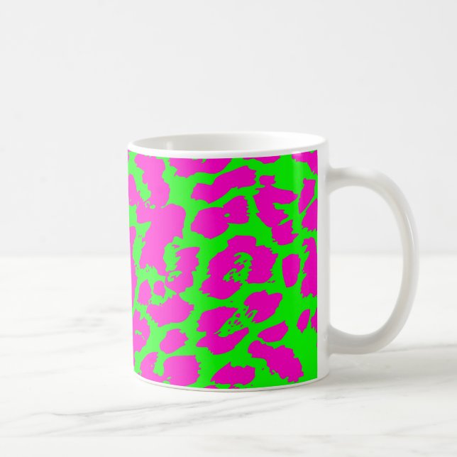Helle, farbige Abstrakte Geparden Kaffeetasse (Rechts)
