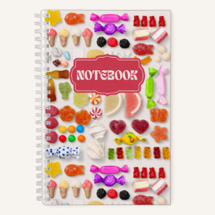 Helle Farbige Candies Fun Notebook Notizbuch