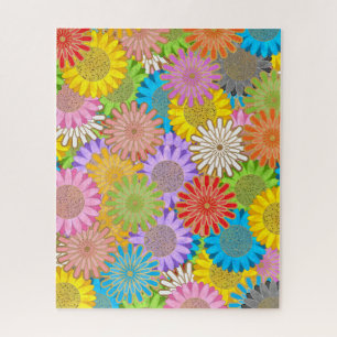 Helle Farbige Chaotische Hippie-Blumenmuster