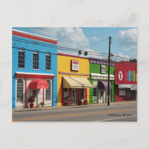 Helle farbige Gebäude Postkarte