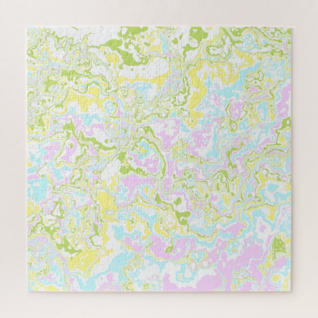 Helle, farbige Pastel Trippy Retro Boho Marmor (Vertikal)