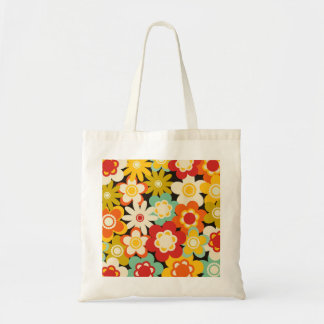 Helle Farbige Retro Süße Blumenmuster Tragetasche