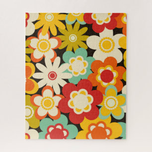 Helle Farbige Retro Süße Blumige Muster