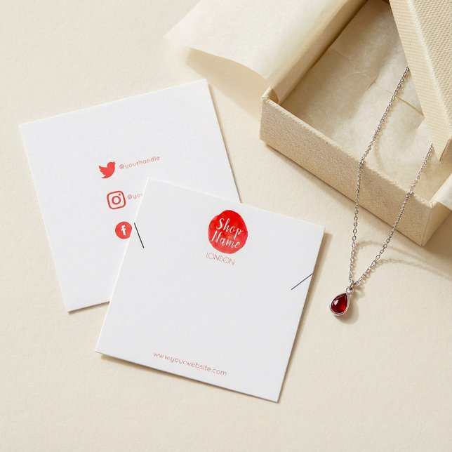 Helle Farbspritze, quadratische Armband-Grafikkart (Bright paint splash, square bracelet display card.)