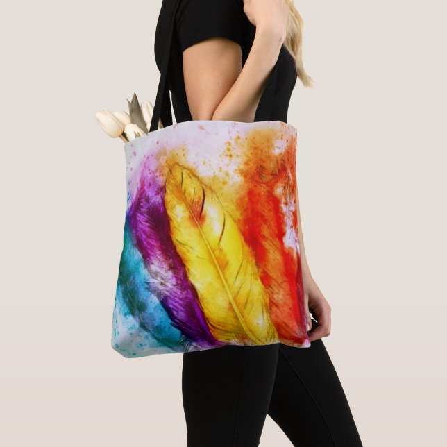 Helle Federn Tasche (Von Nahem)