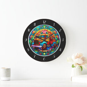 Helle Ferien-LKW-Wanduhr Große Wanduhr