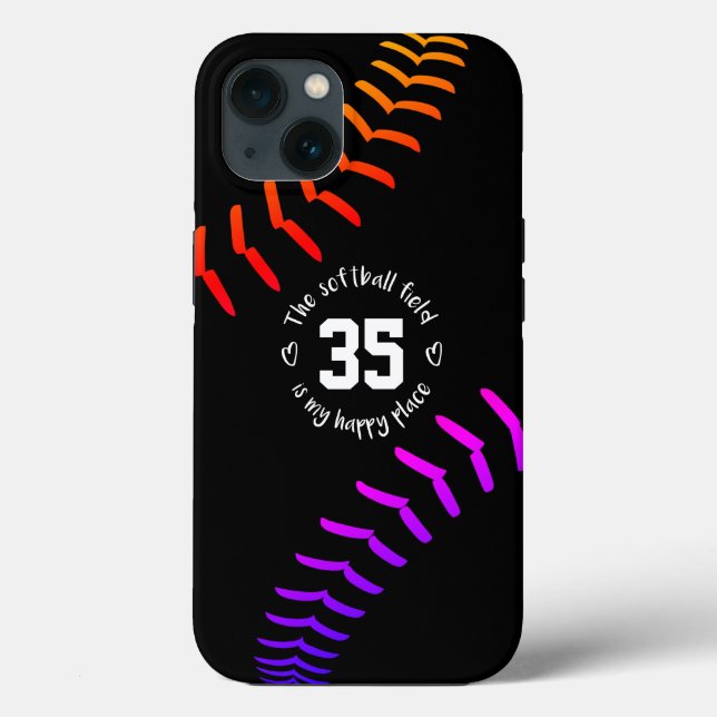 Helle, fette Softball-Feld mein glücklicher Platz Case-Mate iPhone Hülle (Rückseite)