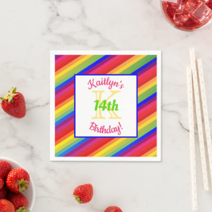 Helle Fiesta Streifen   Paper Party Napkin Serviette