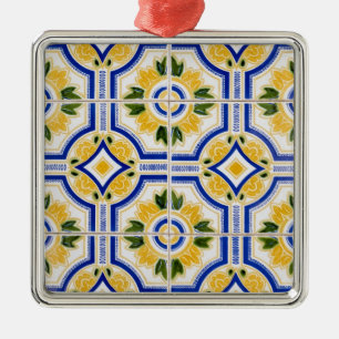 Helle Fliesenmuster, Portugal Ornament Aus Metall