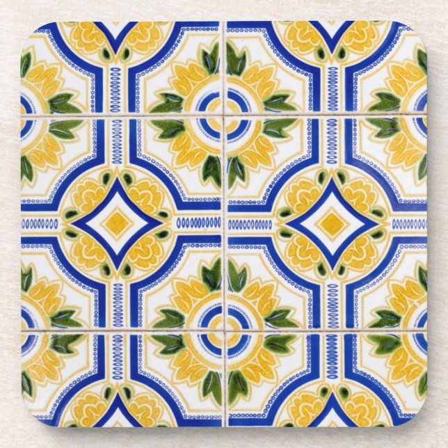 Helle Fliesenmuster, Portugal Untersetzer (Vorderseite)