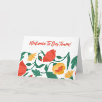 Helle Floral Willkommen im Team Neuer Mitarbeiter