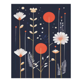 Helle, florale abstrakte Kunst Poster