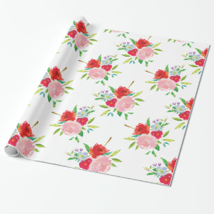 Helle florale Geschenkverpackungspapier Geschenkpapier