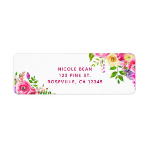 Helle florale kräftige pinke Frühlings-Botanik-Hoc