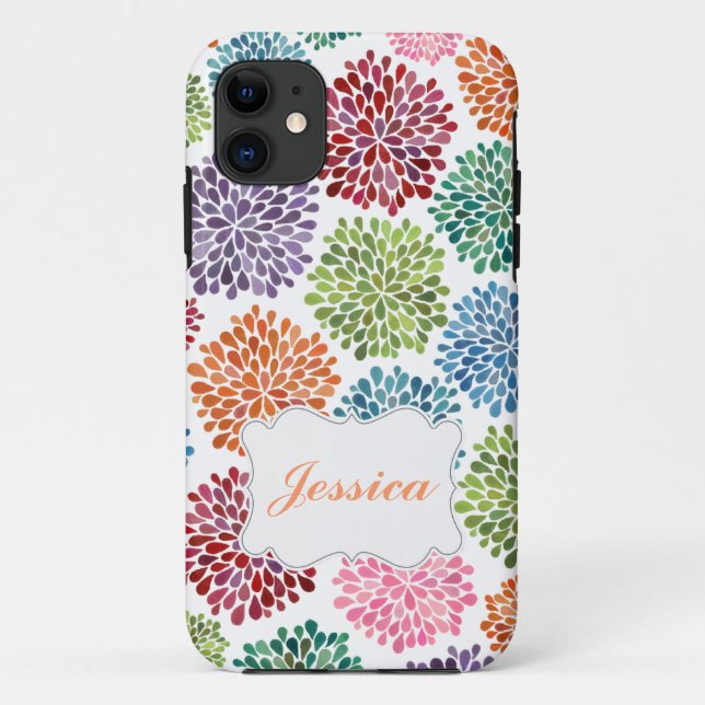 Helle Frühlings-Blumen NamensIphone Case-Mate Case-Mate iPhone Hülle (Rückseite)
