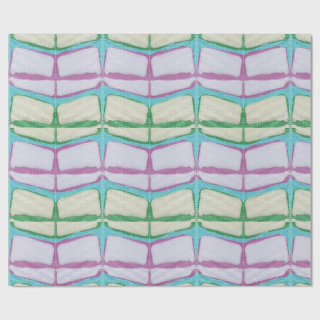 Helle Frühlings-Chevron-Shibori  Geschenkpapier (Flach)