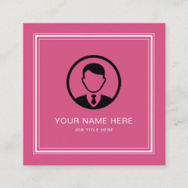 Helle Fuchsia Calling Card mit weißem Typogr Telefonnummerkarte