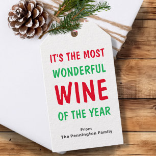 Helle Funny Wine Weihnachten Geschenkanhänger