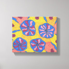 Helle futuristische Blumengärten, Leinwand