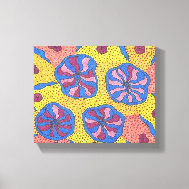 Helle futuristische Blumengärten, Leinwand (Vorderseite)