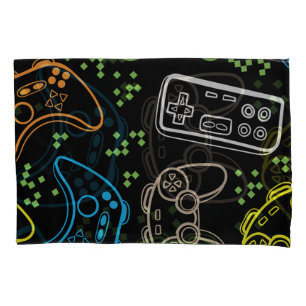 Helle Gaming-Joysticks: cooles Muster. Kissenbezug