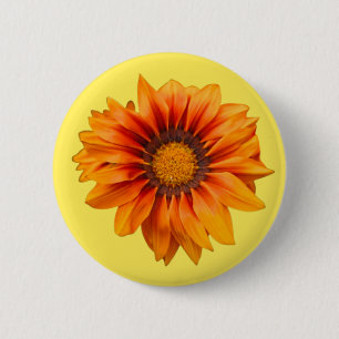 Helle gelb-orange Farbverlauf-Blumen-Ausschnitt Button