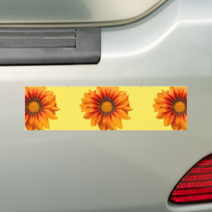 Helle gelb-orangefarbene Verlaufs-Blumen-Ausklippu Autoaufkleber